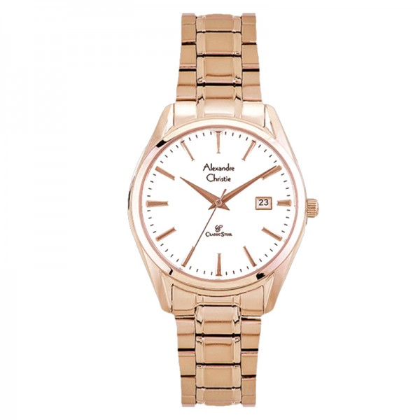 Alexandre Christie AC 8554 Rosegold White Lady LDBRGSL